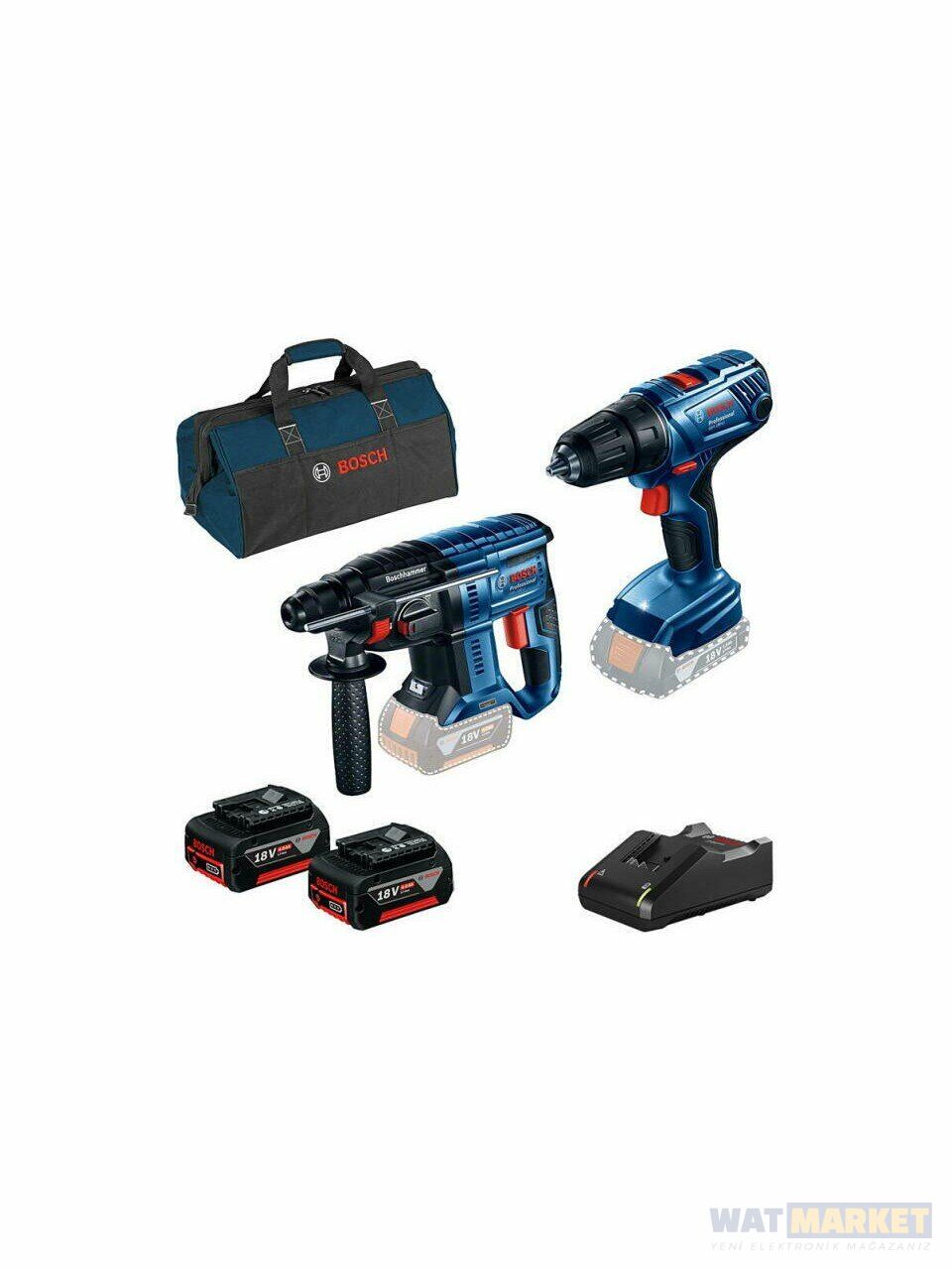 Bosch GBH 180+GSR 180+2X18V 4.0+Gal+Bag 0615990M31