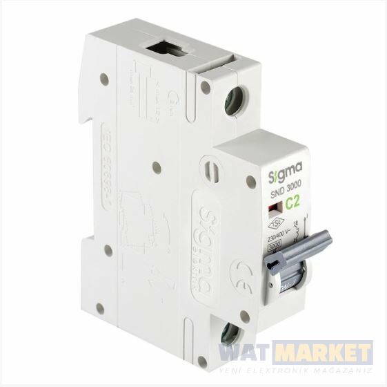 SND3000 3kA C2 A 1 Kutuplu Otomatik Sigorta 3SM102C