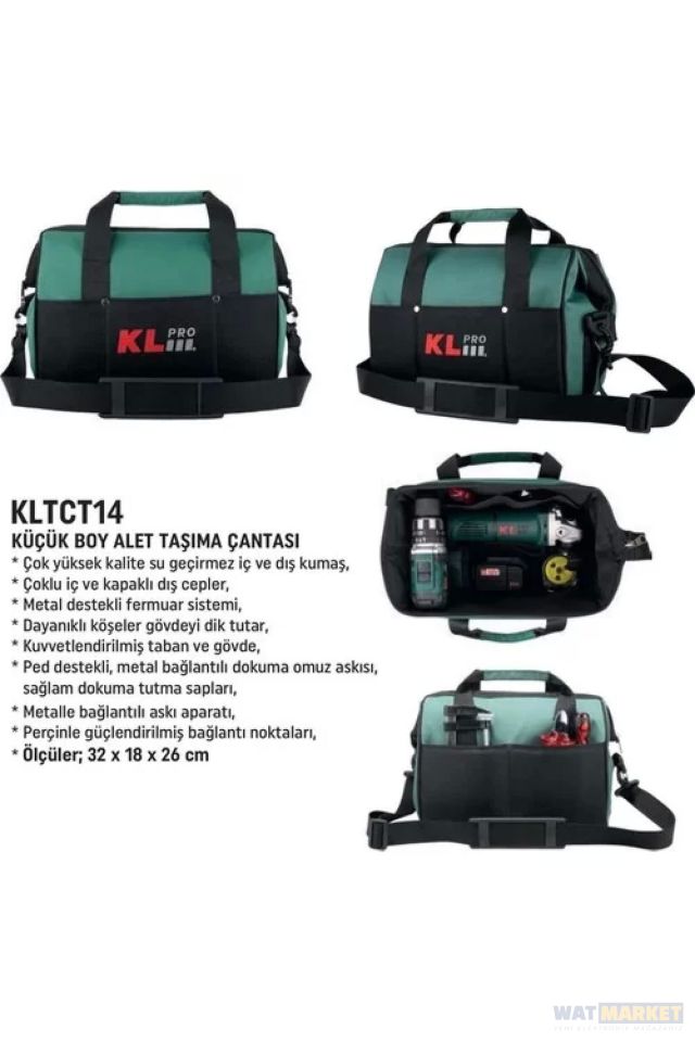 KLTCT14 Küçük Boy Bez Alet Taşıma Çantası