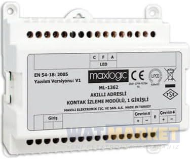 MaxLogic – ML-1362 – Akıllı adresli kontak izleme modülü, 1 giriş