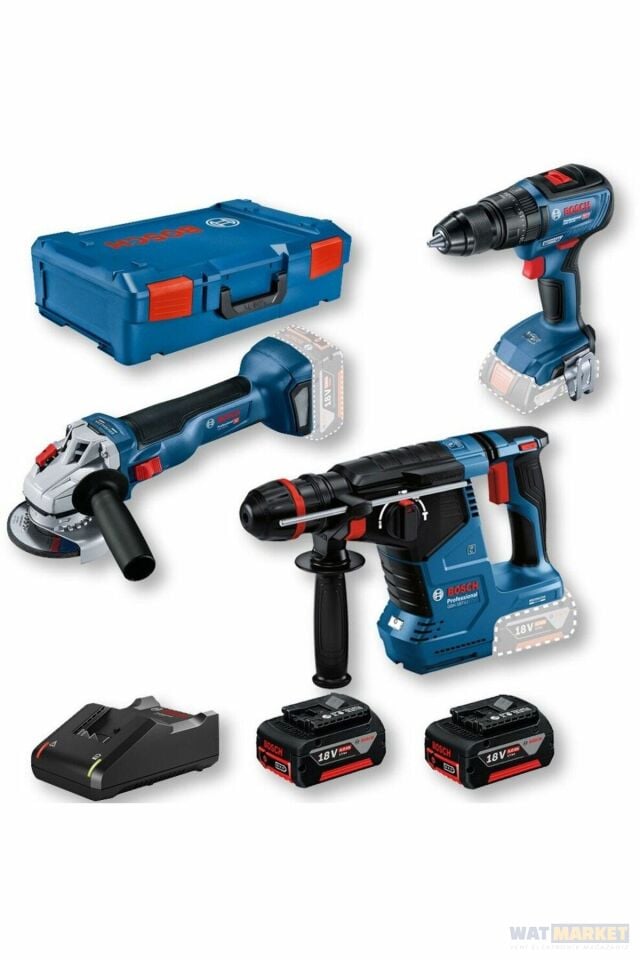 GBH 187 + GWS 18V-10 + GSR 18V-50 Vidalama Kırıcı Taşlama Seti - 0615990N42