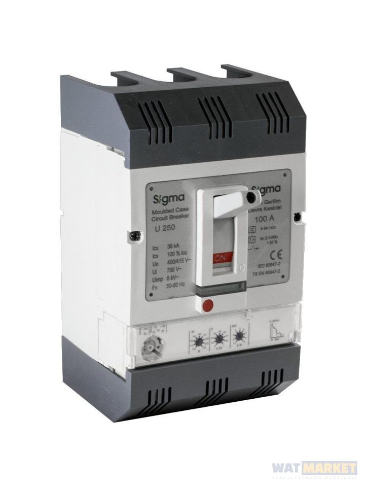 Sigma 3U160010 3X1000A 70KA Termik Manyetik Şalter 400-1000A Ayarlı