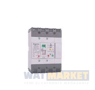 Sigma (4J250200) 4J250 200A KAÇAK AKIM ALGILAMALI TERMİK AYARLI AG DEVRE KESİCİ (AÇTIRMA BOBİNLİ)