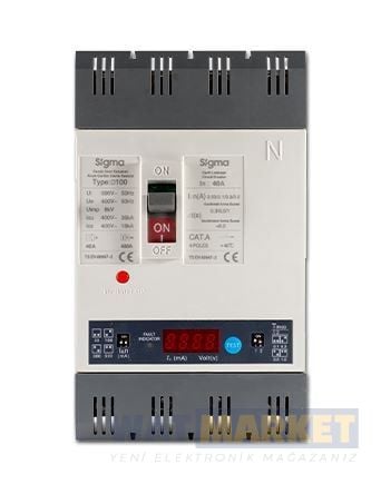 Sigma (4E100050) E100 50A K.A.K ŞALTER (AÇTIRMA BOBİNLİ)