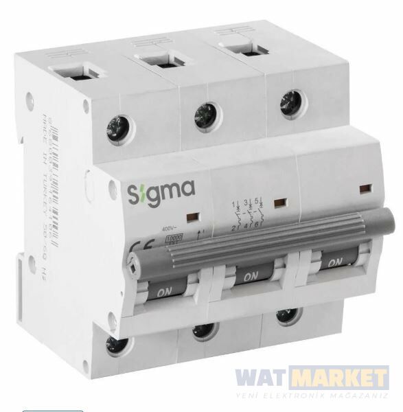 Sigma 1SL380C 3X80A 10kA C Serisi Otomatik Sigorta