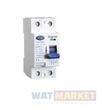 Sigma SHM4025030 Kaçak Akım Rölesi 3 Faz+Nötr 25A. 30mA Ac Tipi