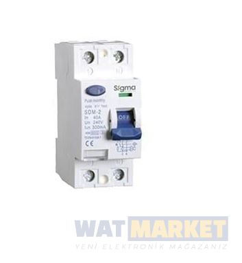 Sigma SHM4025030 Kaçak Akım Rölesi 3 Faz+Nötr 25A. 30mA Ac Tipi