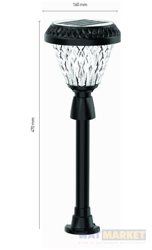 20W Solar Fonksiyonel Bahçe Armatürü FL-3278
