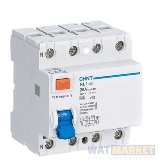 CHİNT - 200231 4X63A 300Ma Ac 6Ka Kaçak Akım Koruma