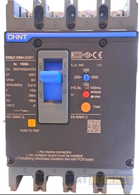 CHİNT - 337238 4X100A 36kA NXMLE-125H K.A.K KOMPAK ŞALTER