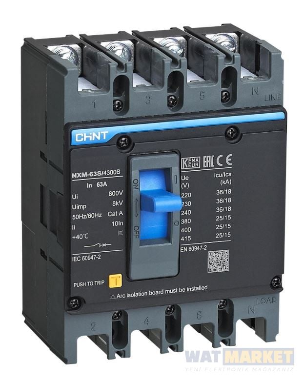 CHİNT - 205913 4X63A 25Ka Gnxm-63S Sabit Komp Şalter