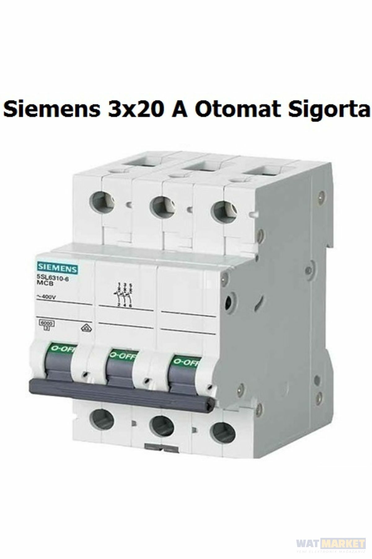 Siemens 5SL6320-7YA 3*20 W Otomat C Tipi 6ka