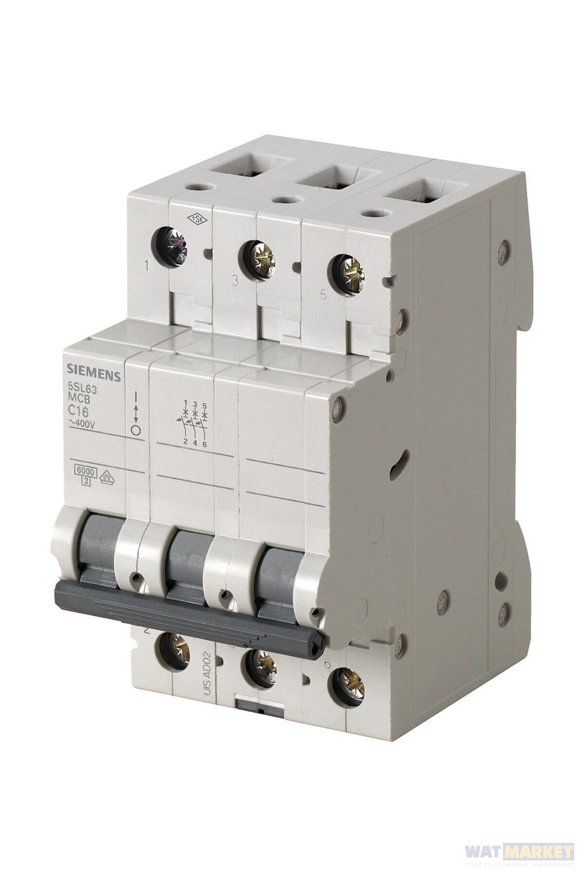 Siemens 5SL6332-7YA 3 Fazlı 32 Amper C Tipi (YAVAŞ KARAKTERLİ) 6ka Otomatik Sigorta