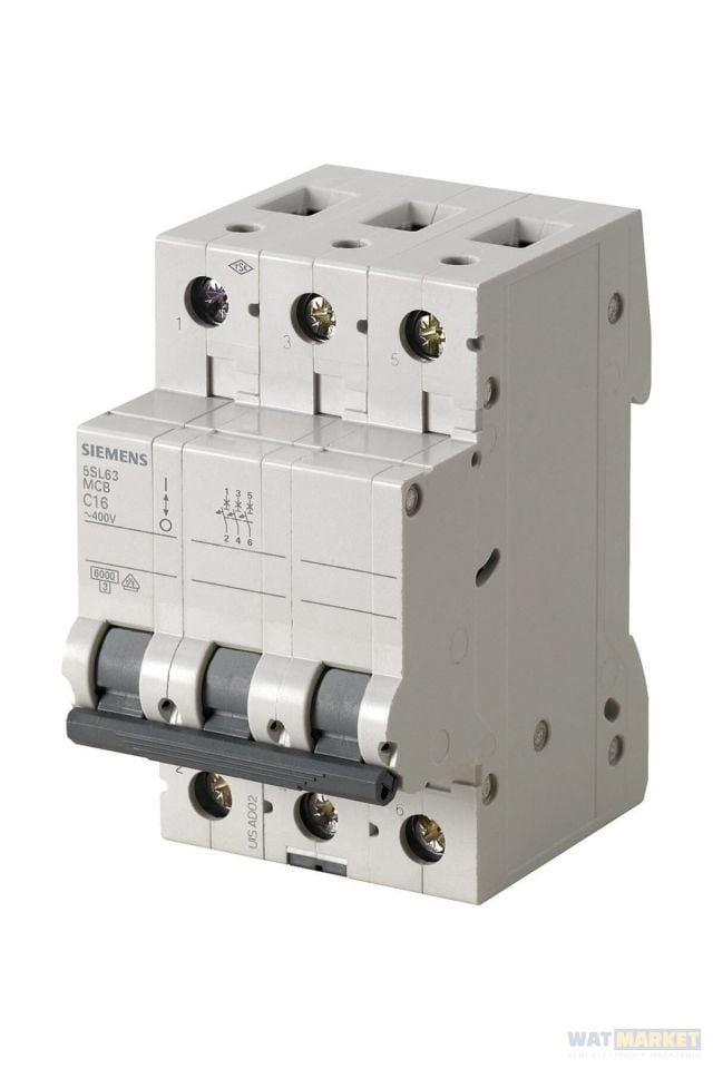 Siemens 5SL6332-7YA 3 Fazlı 32 Amper C Tipi (YAVAŞ KARAKTERLİ) 6ka Otomatik Sigorta