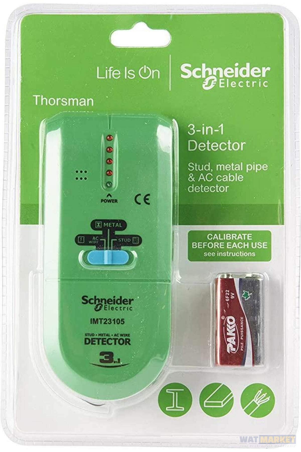 Schneider 3'ü 1 Arada Led Dedektör IMT23105